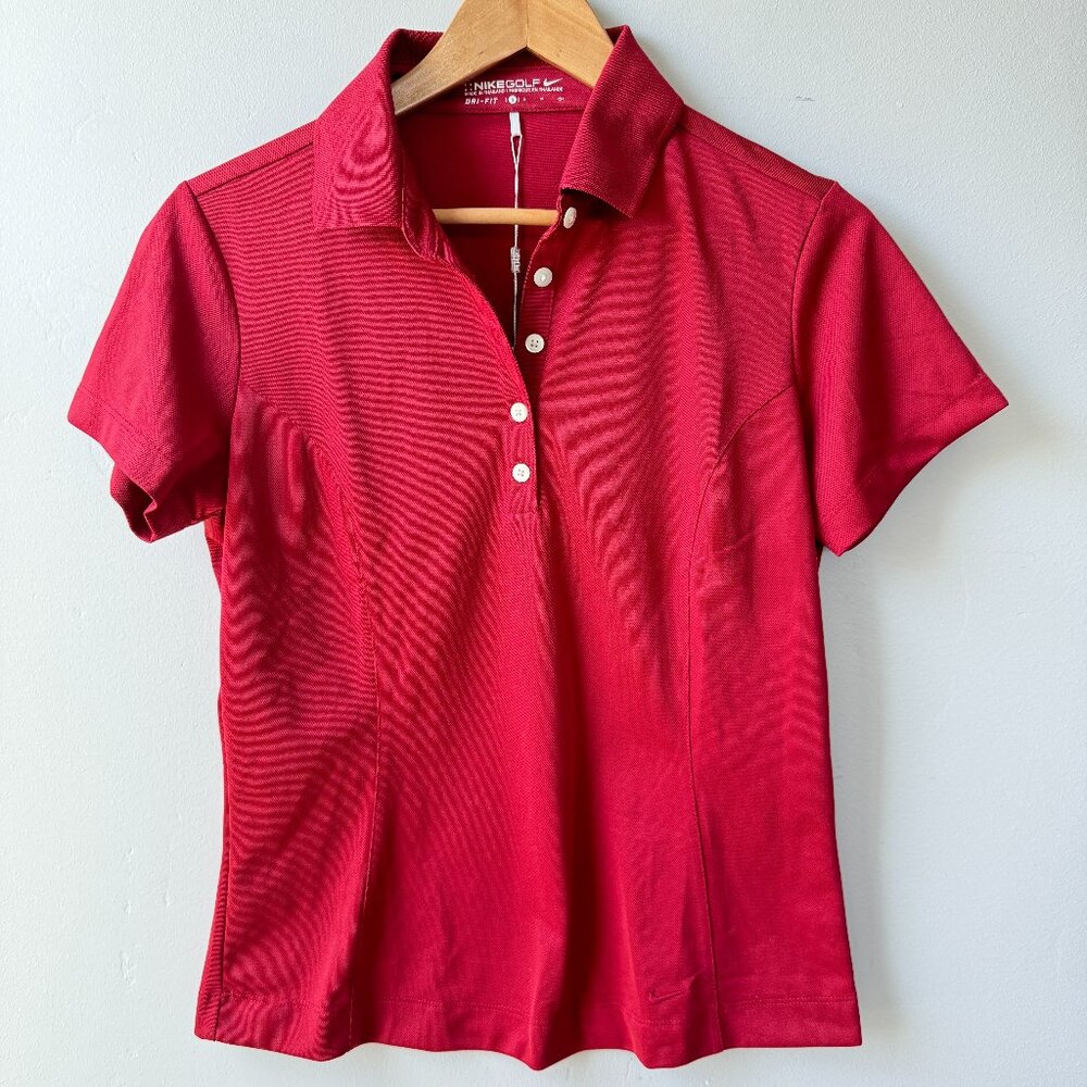 NWT Nike Red Short Sleeve Polo Tee